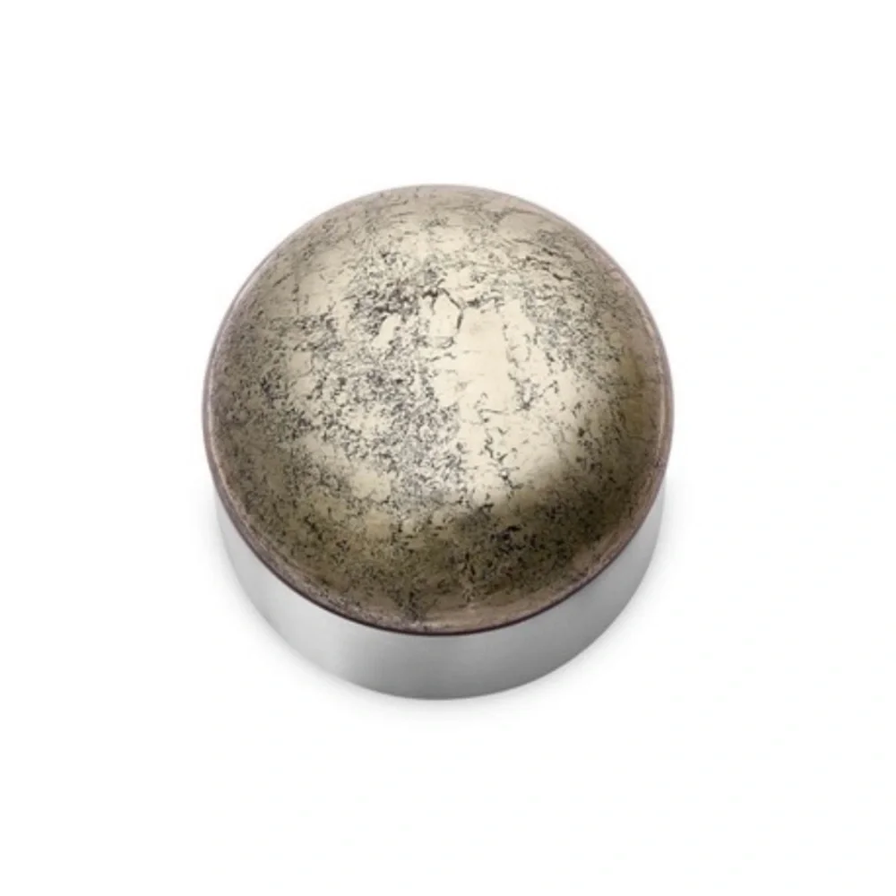 Kendra Scott Decorative Dome Box - Antique Silver and Pyrite Jewelry Storage Box